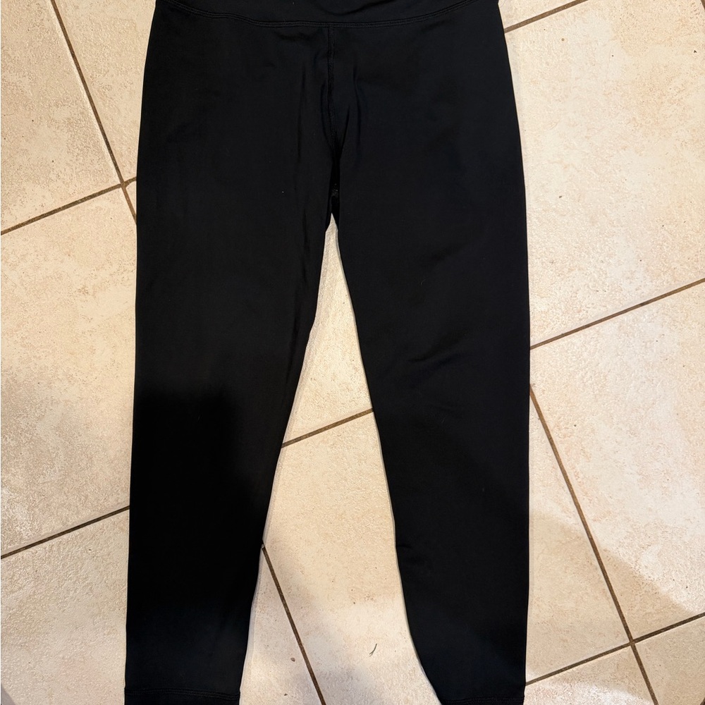 aerie Black Leggings with Branded Waistband